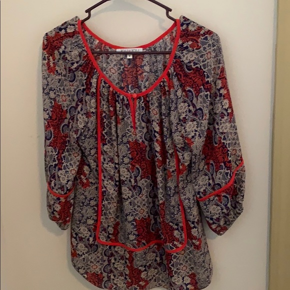 Fun print 3/4 sheer top! - Picture 1 of 2